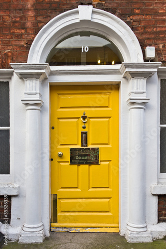 An Old Wooden Georgian Door of Dublin
