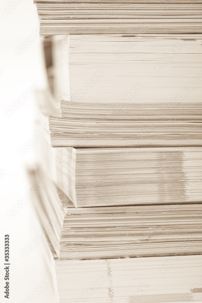 A stack of magazines A stack of magazines