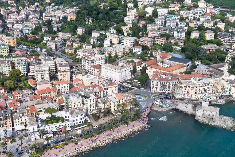 Rapallo, vista aerea lungomare