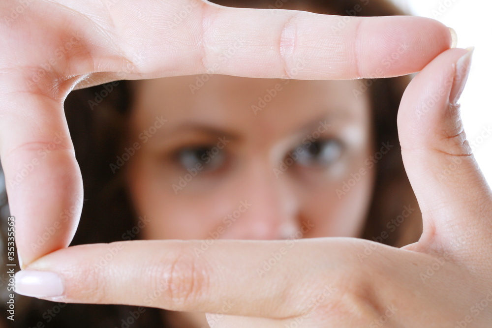 Fototapeta premium square with the fingers