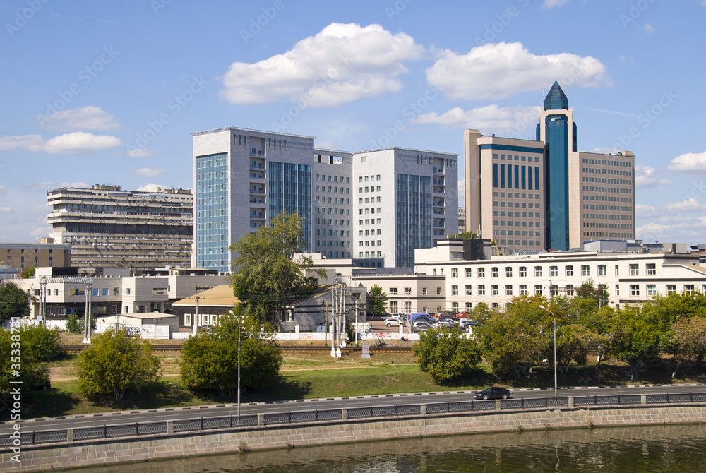 Obraz premium Panorama obszaru nabrzeża Danilovskaya