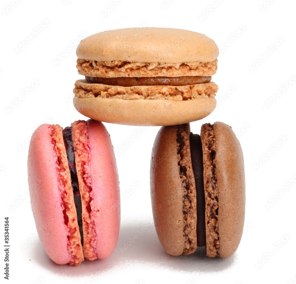 Three macarons Three macarons