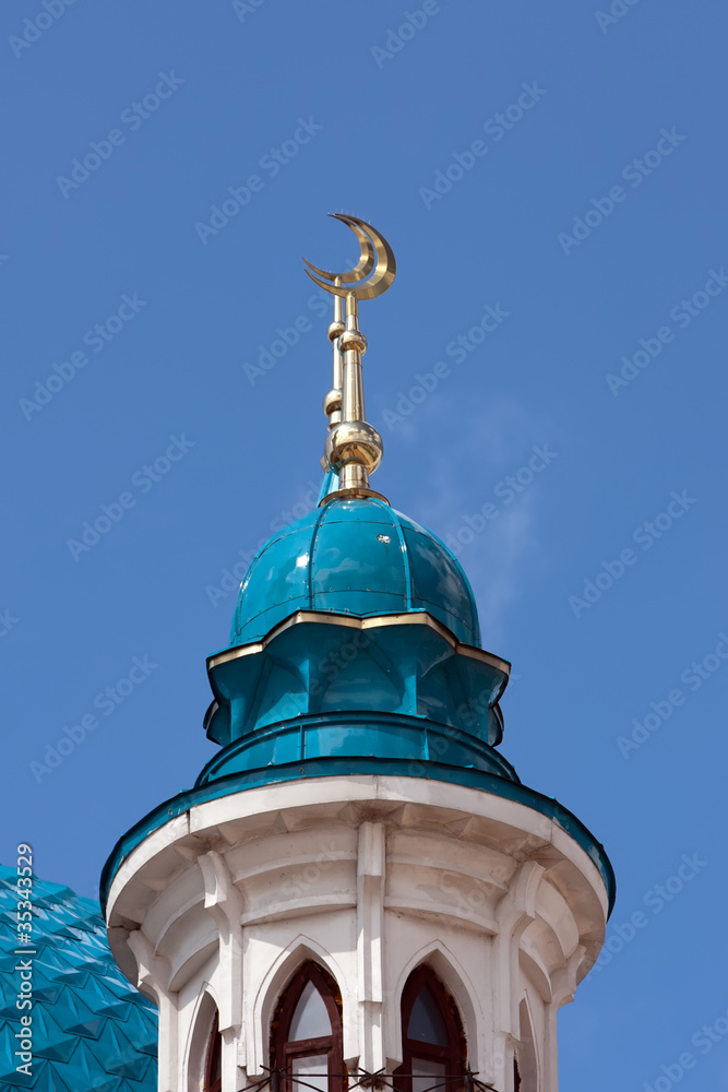 Minarets of the mosque in Kazan Kremlin