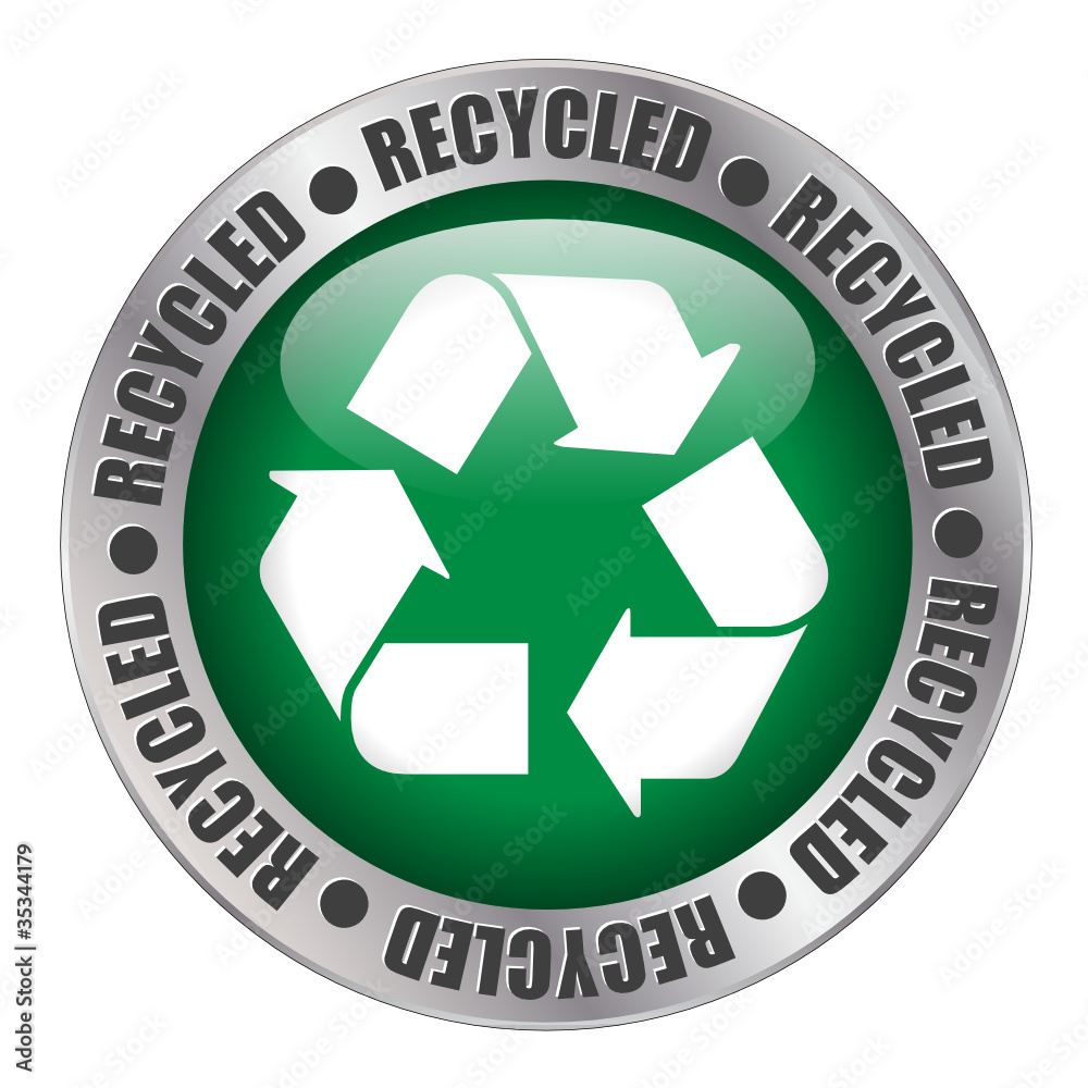 RECYCLED stamp (materials organic ecological green) RECYCLED stamp (materials organic ecological green)