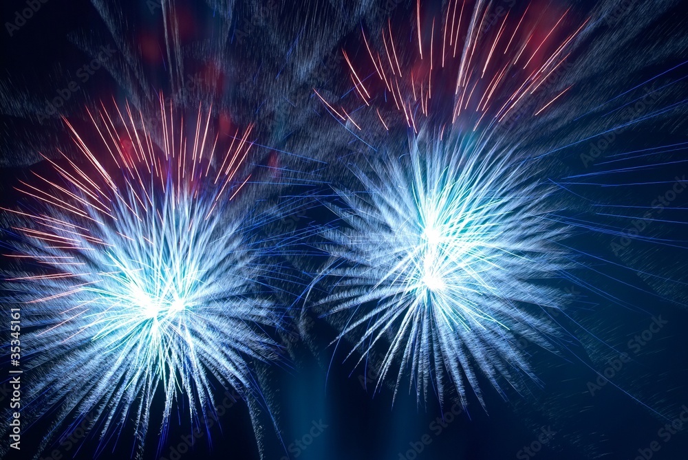 Naklejka premium Colorful fireworks