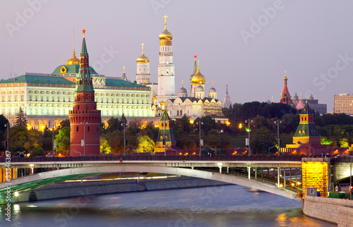 Moscow Kremlin in dusk. Russia