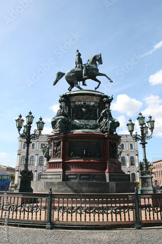 Monument of Nikolay I in Saint-Petersburg Russia