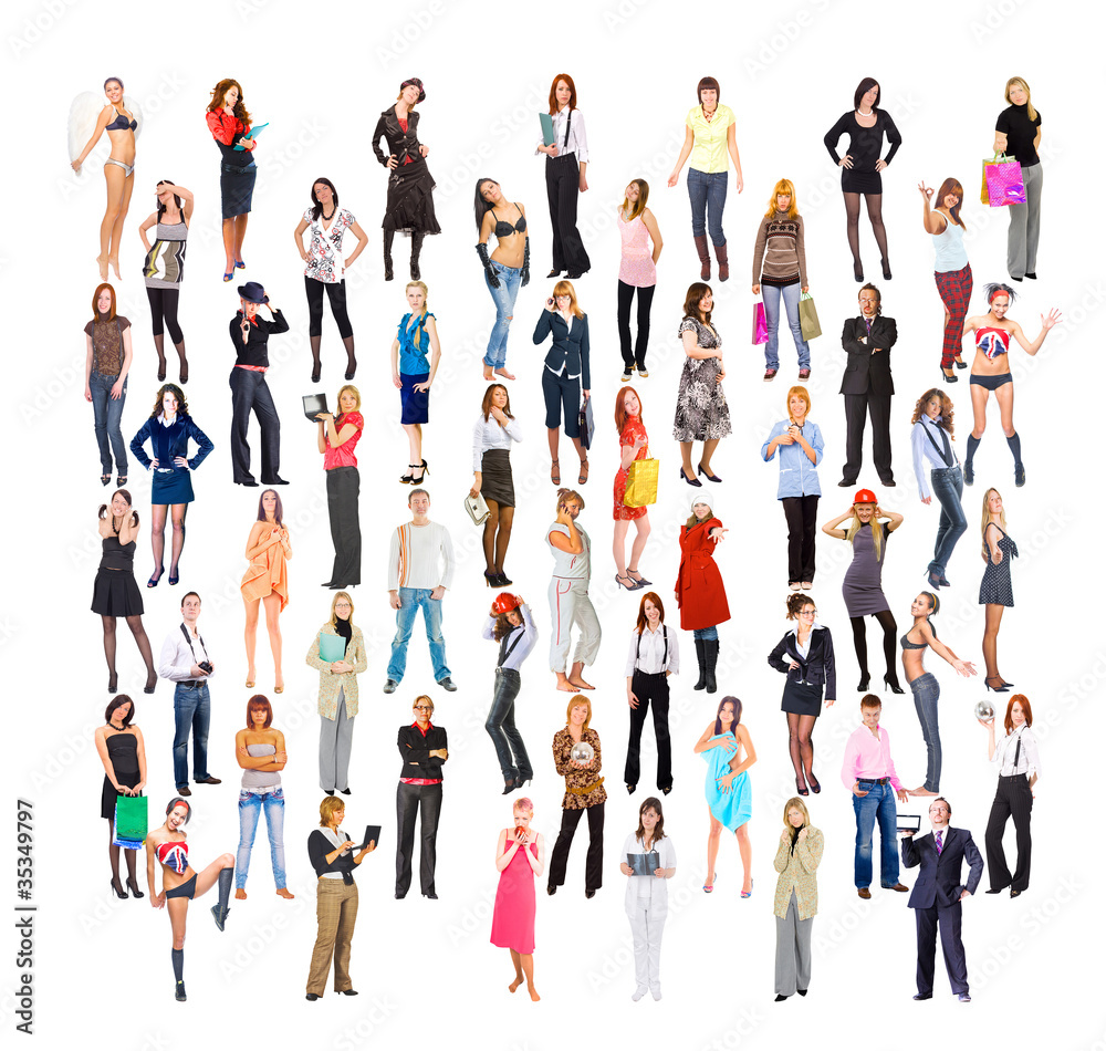 Fototapeta premium Diversity Multitude Big Crowd