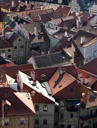 top view of old houses