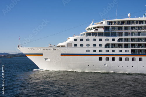 cruise ship by sea, travel and transportation