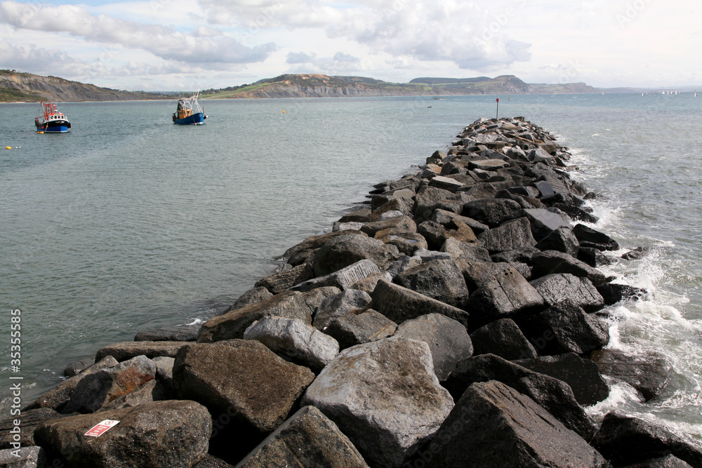 Fotografie Lyme Regis harbour Dorset