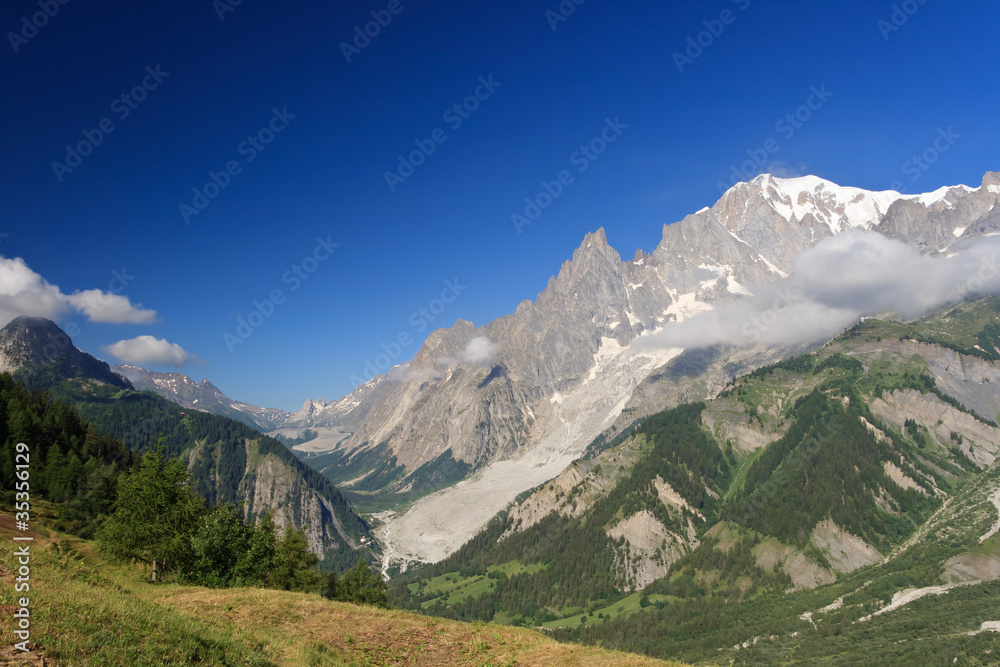 Monte bianco - Mont Blanc on summer