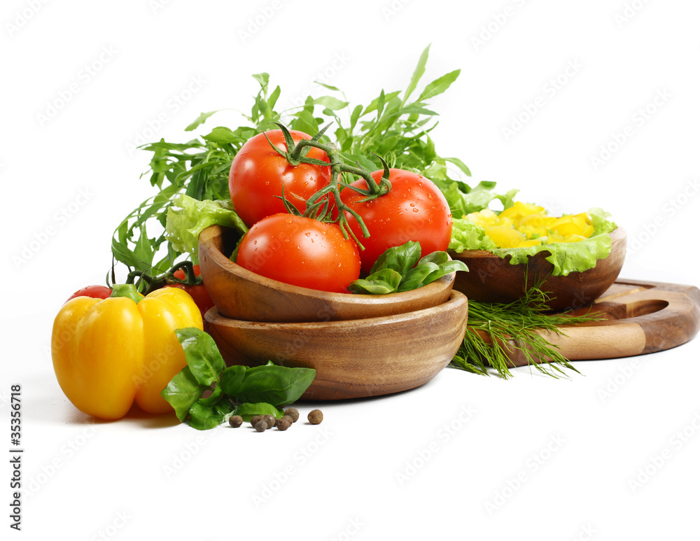 Fresh vegetables on white background Fresh vegetables on white background