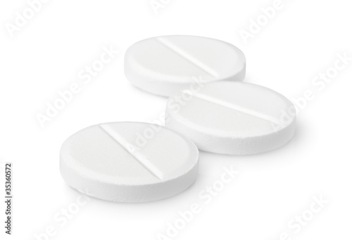 Three tablets isolated