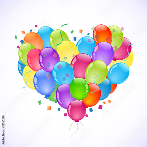 Party colorful balloons