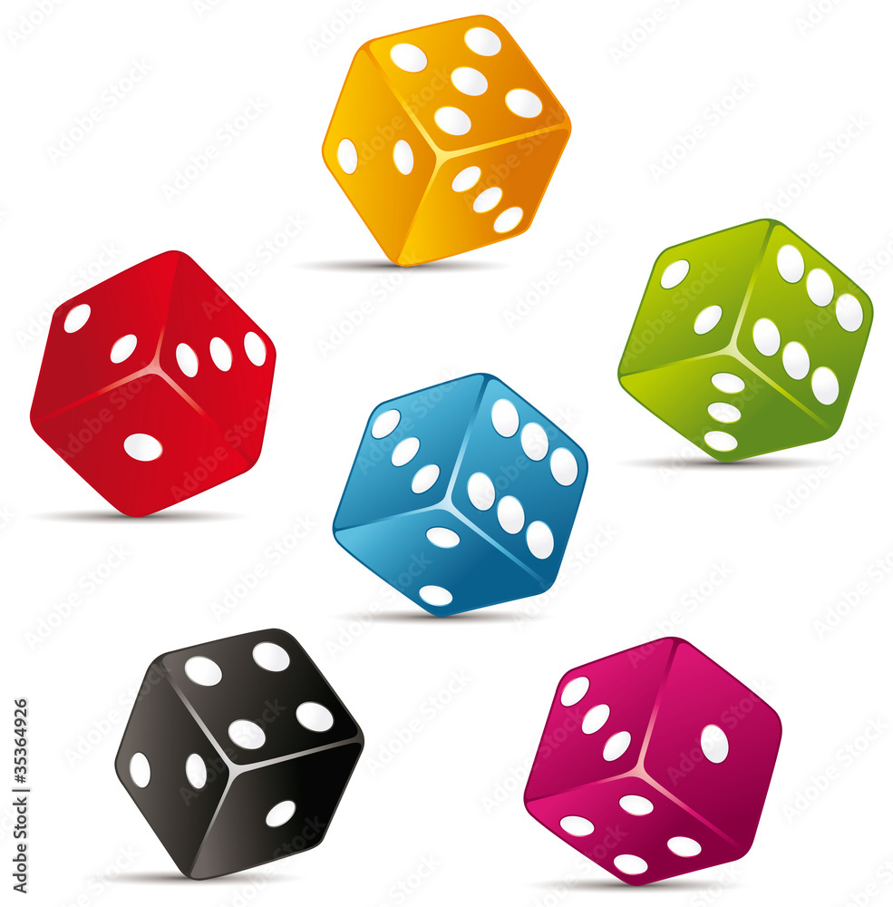 Colorful dice set