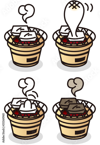 七輪で餅を焼くイラスト Stock Vector Adobe Stock 七輪で餅を焼くイラスト Stock Vector Adobe Stock