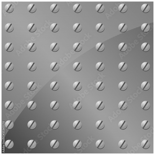 Vector illustration of a metal plate