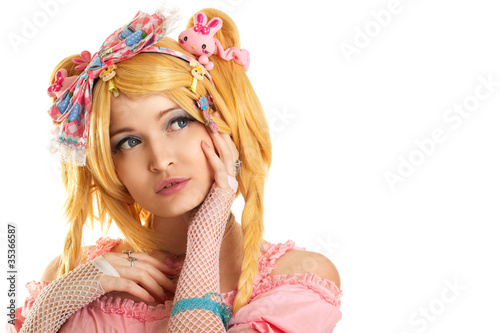 Εκτύπωση καμβά Lolita doll character portrait young woman