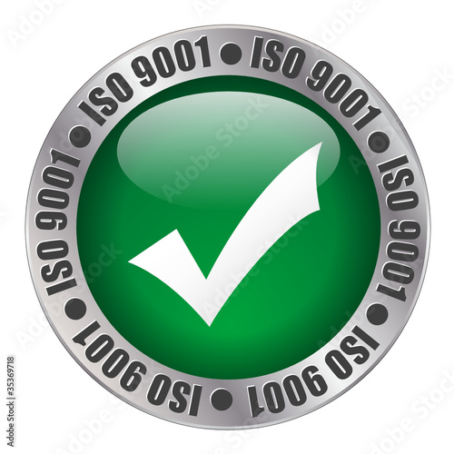 Tampon Publicitaire "ISO 9001" (norme qualité garantie certifié)