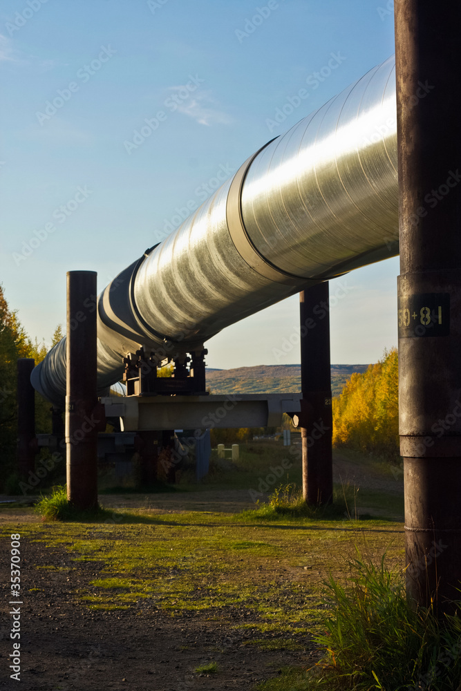 Trans-Alaska Pipeline in Fall