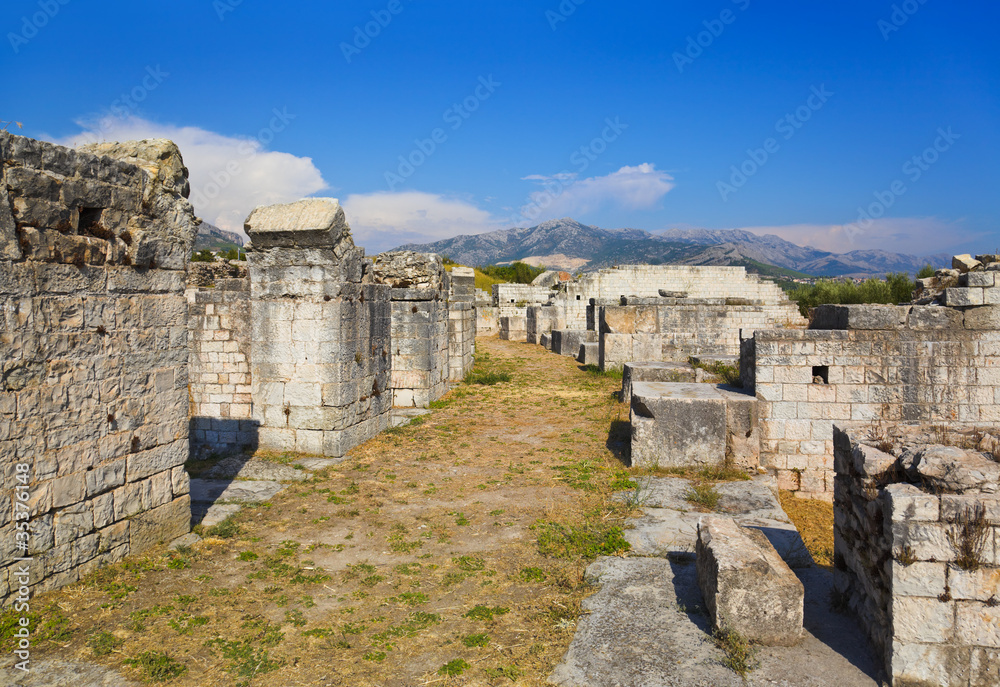 Ruins of the ancient amphitheater at Split, Croatia
