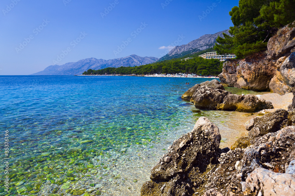 Beach at Brela, Croatia