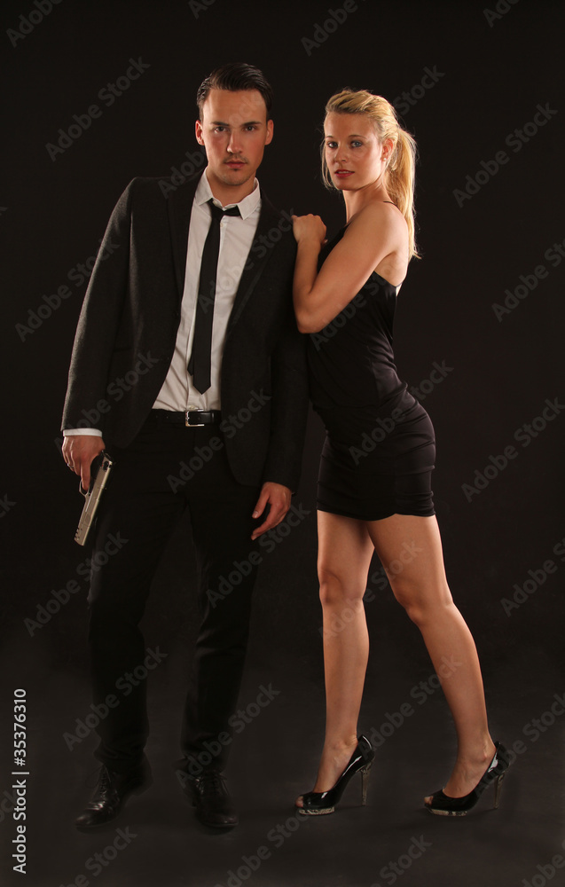 James Bond mit Bondgirl James Bond mit Bondgirl