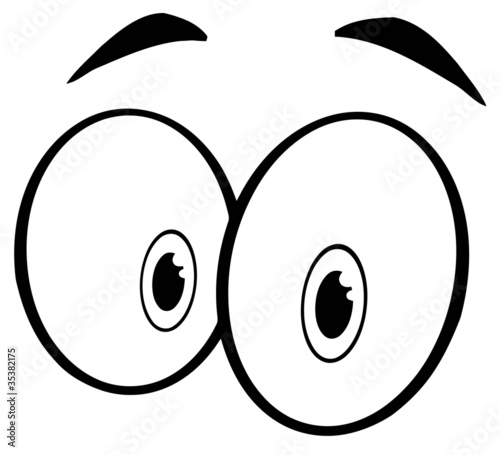 Outlined Cartoon Funny Eyes