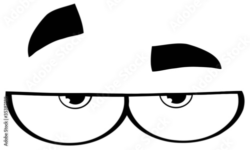 Outlined Cartoon Eyes