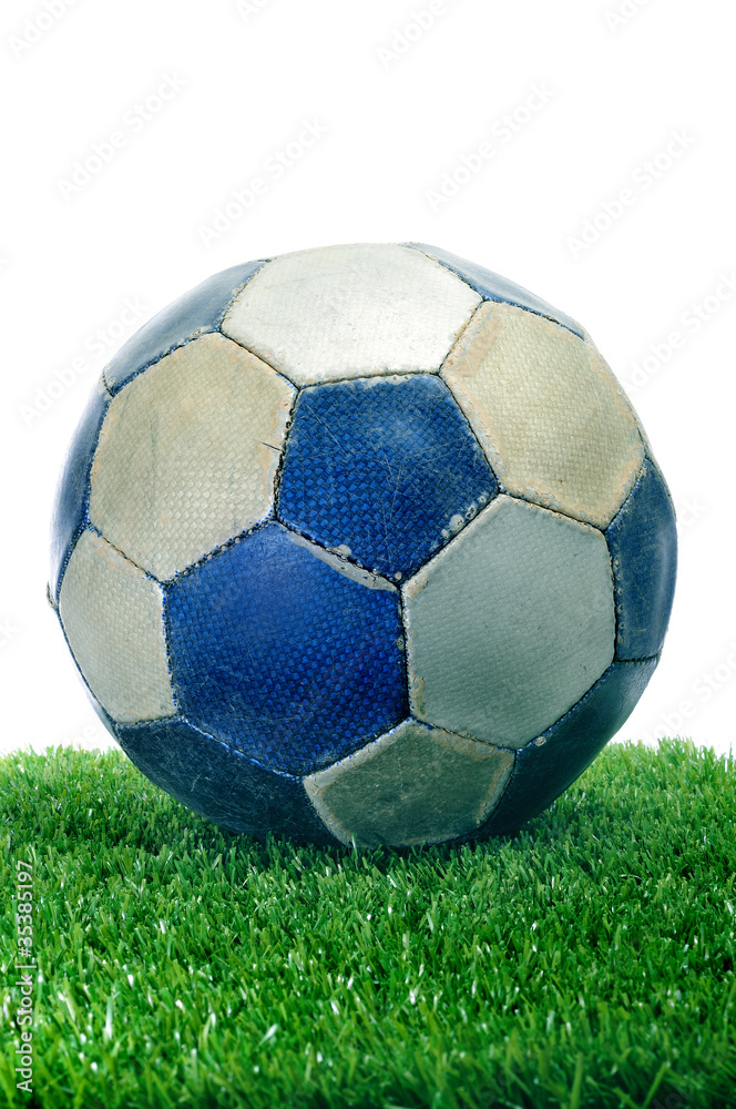 Fototapeta premium old ball on the grass