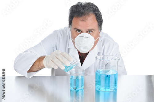 Lab Technician Experimenting
