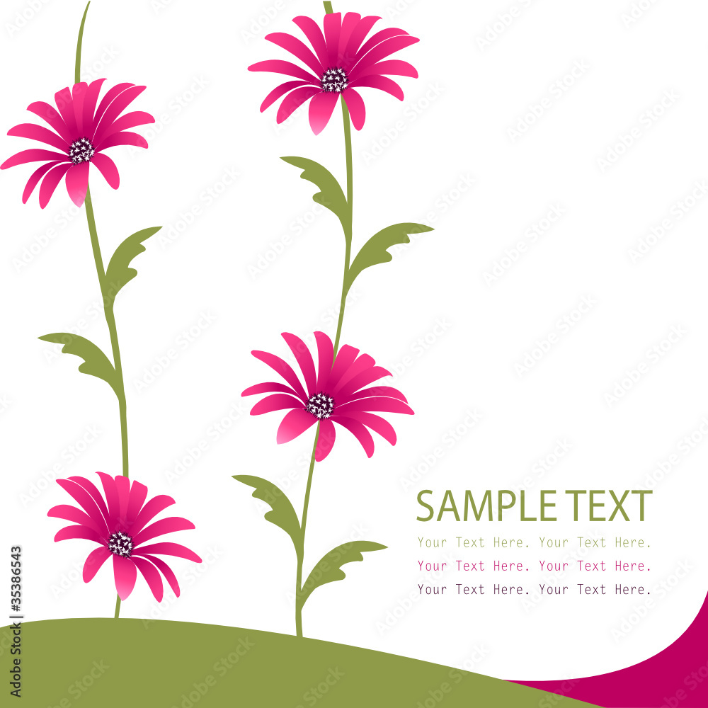 Obraz premium floral card, fabric texture