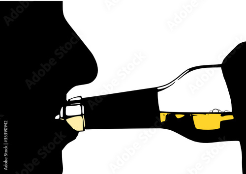 Mann Silhouette Alkohol