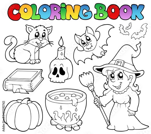 Coloring book Halloween collection