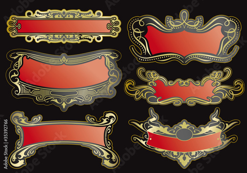 golden ornate vector frames