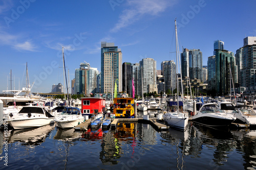 Vancouver boats and skyline