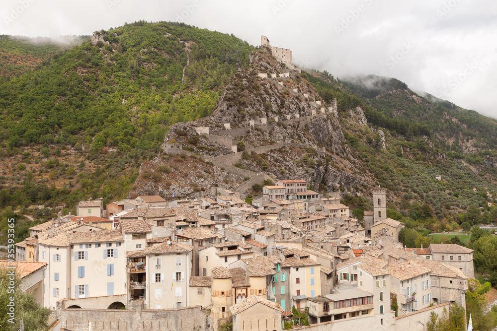 Entrevaux Town With View Of Citadel