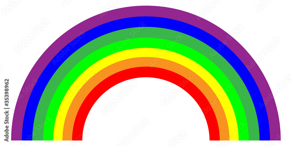Fototapeta premium Rainbow on white