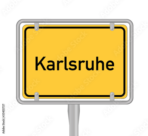 Karlsruhe, Ortsschild photo