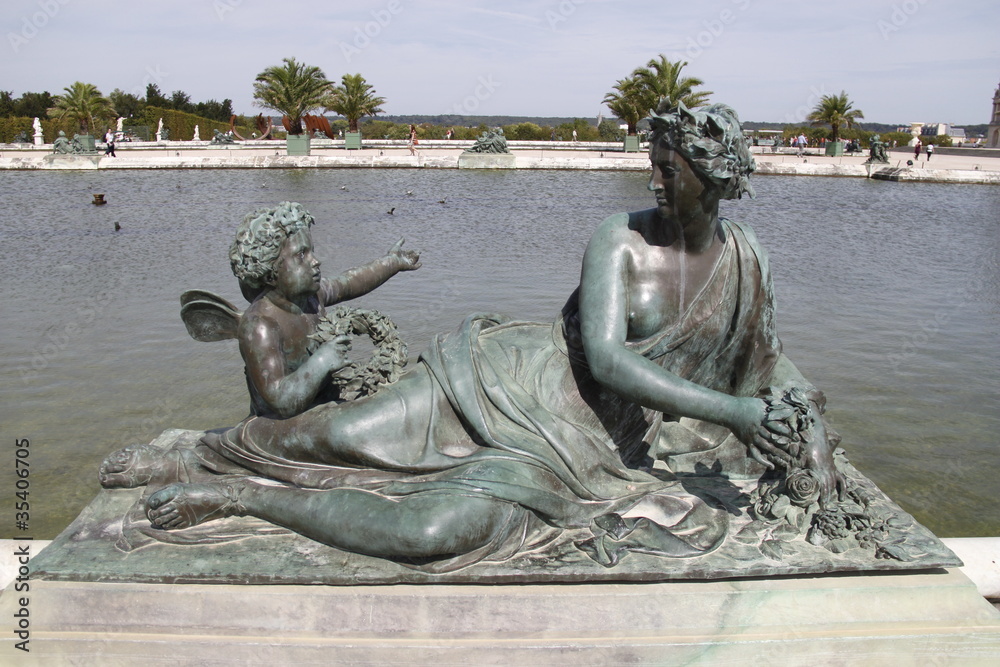 Statue, bassin du Château de Versailles	
