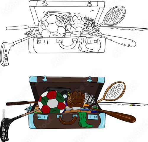 suitcase full of things