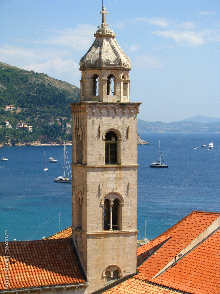 Dubrovnik Church Tower - in the south of Croatia