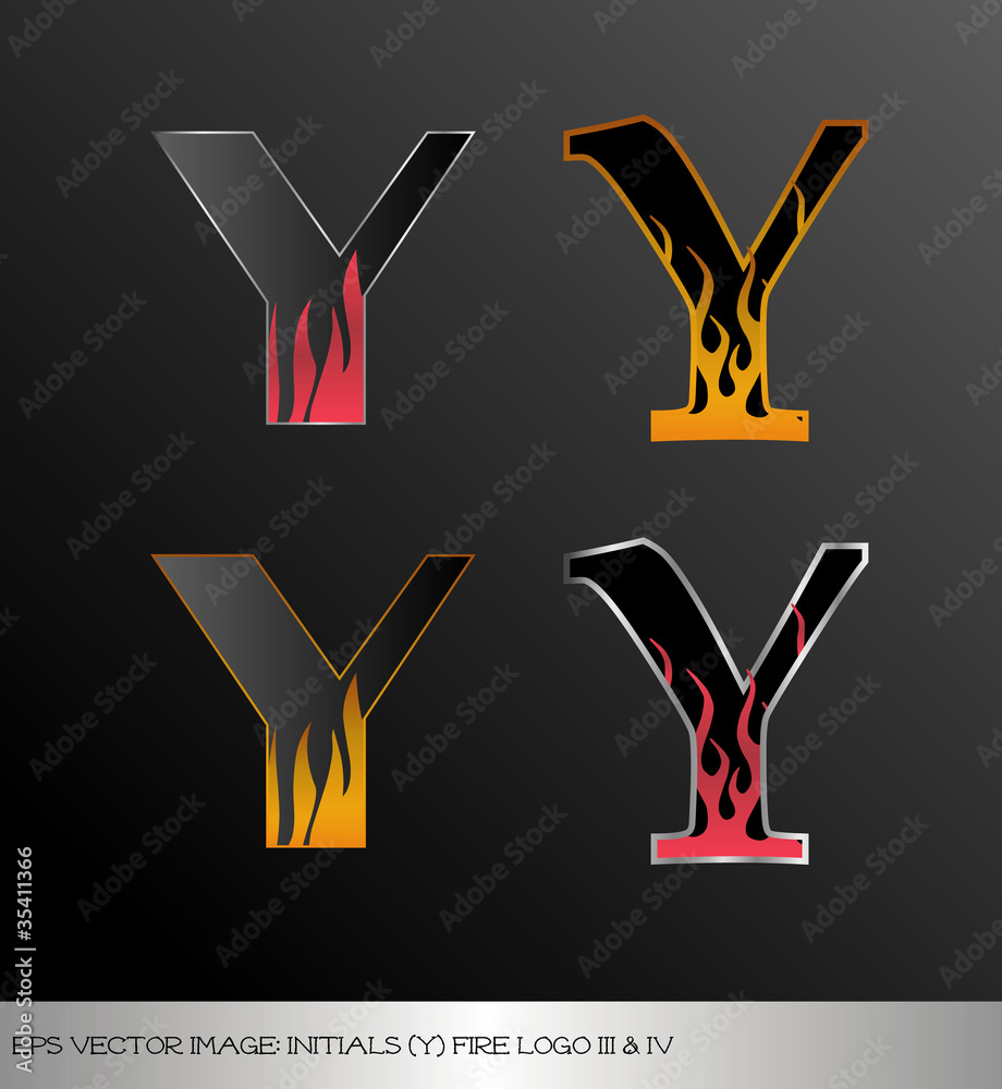 eps Vector image: initials (y) metallic fire logo Ⅲ&Ⅳ eps Vector image: initials (y) metallic fire logo Ⅲ&Ⅳ