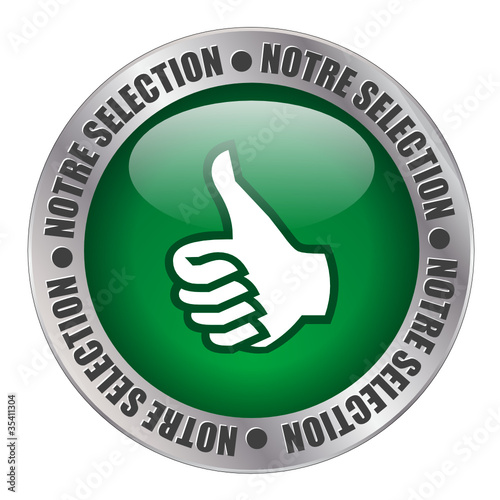 Bouton Web "NOTRE SELECTION" (marketing publicité offre tampon)