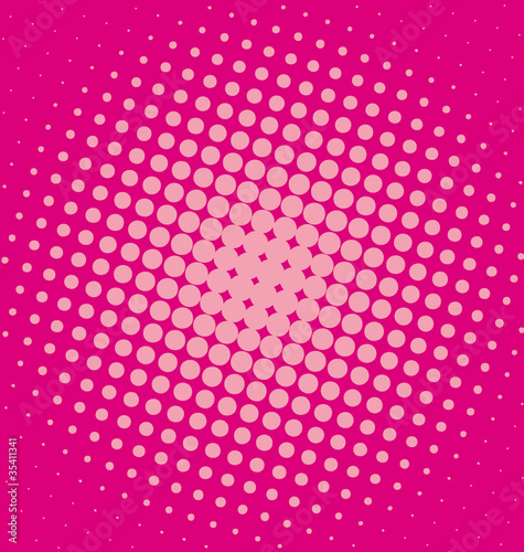 Fotografie Pink halftone dots background