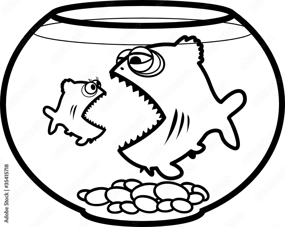 Fishes in the aquarium, vector illustration Fishes in the aquarium, vector illustration