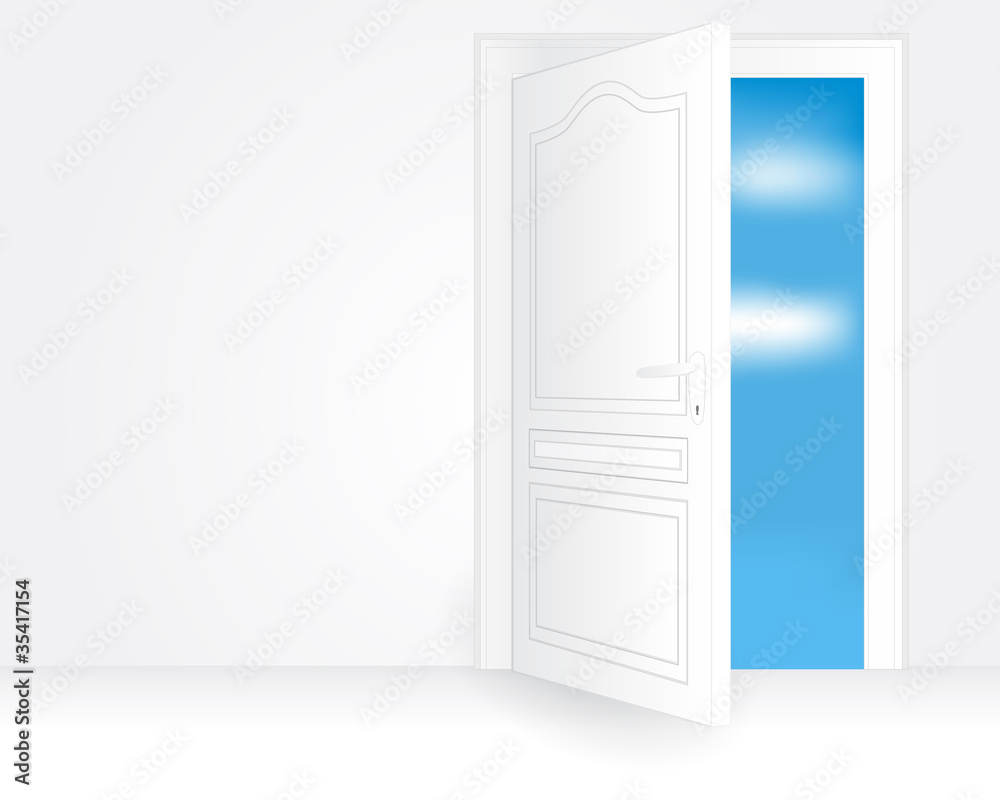 Illustration of open door