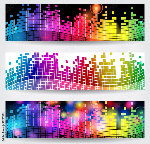 Elegant music themed web banners