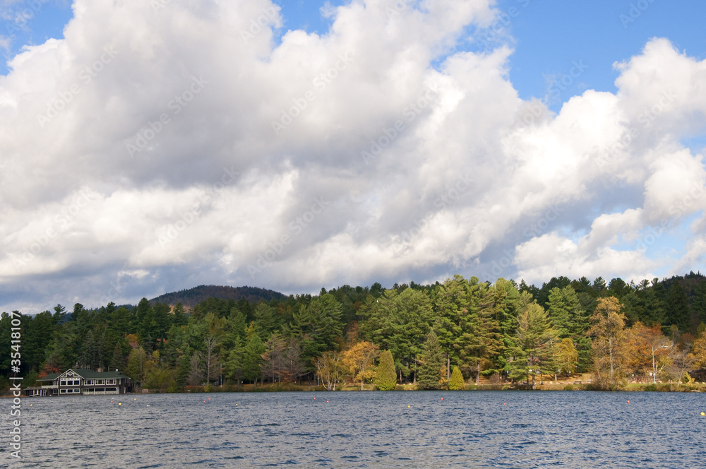 Fall on Lake Placid, Adirondack Mountains New York, USA